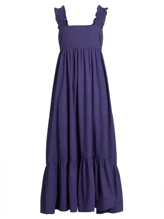 Free People Dresses & Skirts - Free People Isabella Cotton Navy Maxi Dress Size M